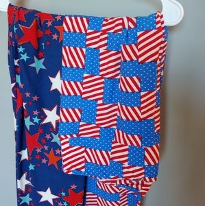 2 4th of july leggings